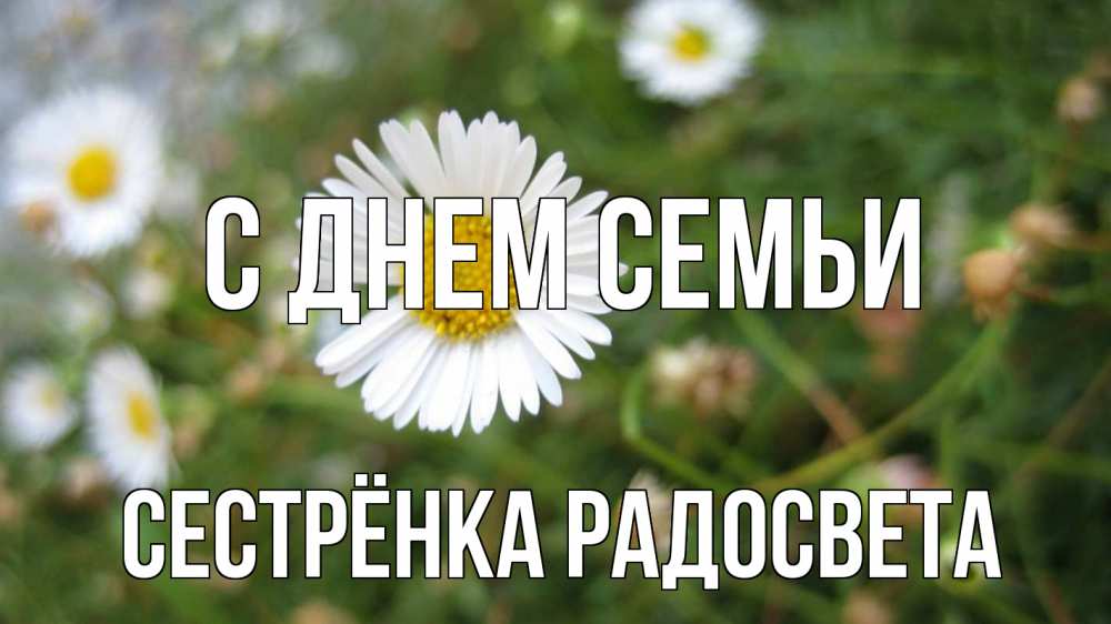 Открытка на каждый день с именем, Сестрёнка-Радосвета С днем семьи с днем семьи Прикольная открытка с пожеланием онлайн скачать бесплатно 