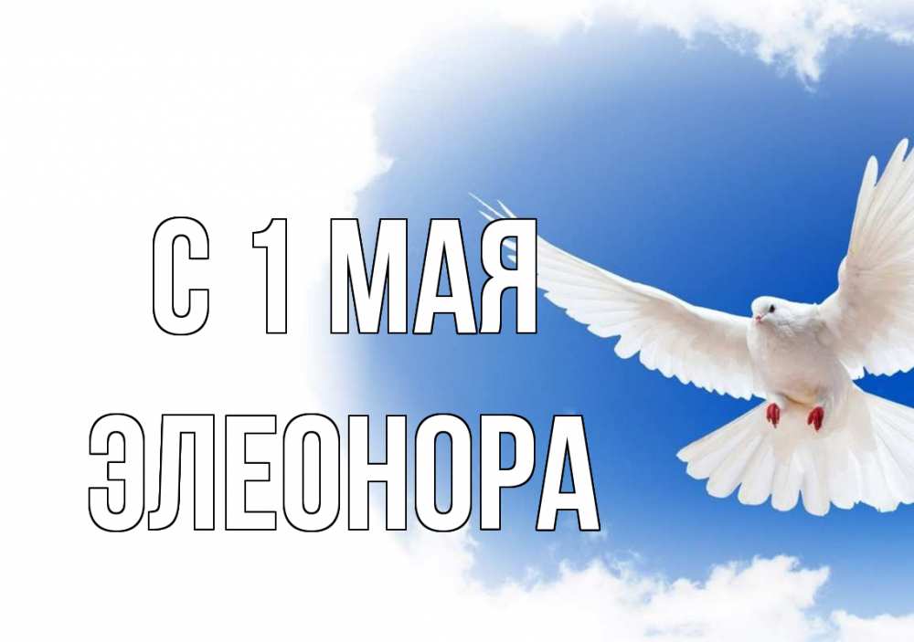 Открытка на каждый день с именем, Элеонора С 1 мая С 1 мая Прикольная открытка с пожеланием онлайн скачать бесплатно 