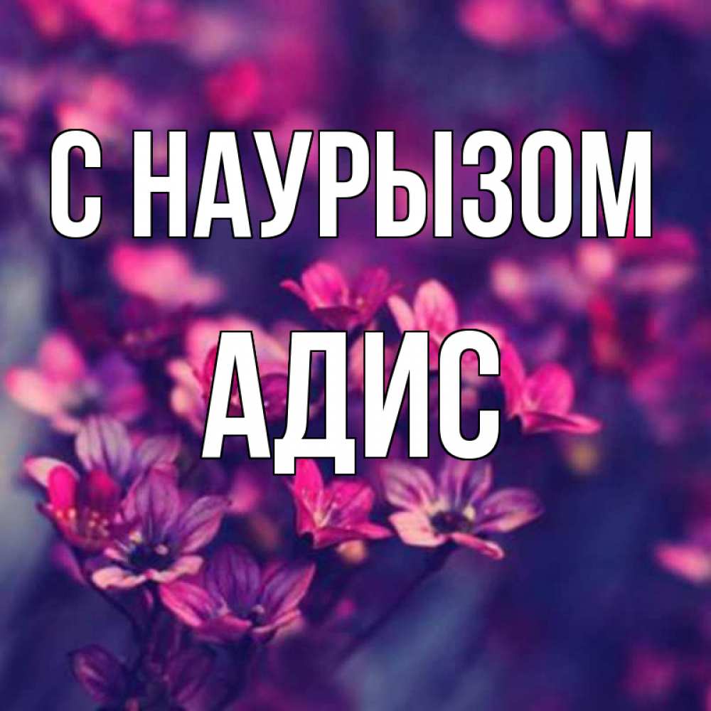 Открытка на каждый день с именем, Адис С наурызом небольшие цветы 1 Прикольная открытка с пожеланием онлайн скачать бесплатно 