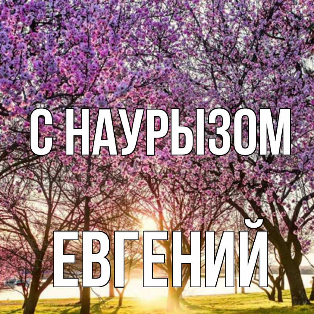 Открытка на каждый день с именем, Евгений С наурызом праздник весны наурыз Прикольная открытка с пожеланием онлайн скачать бесплатно 
