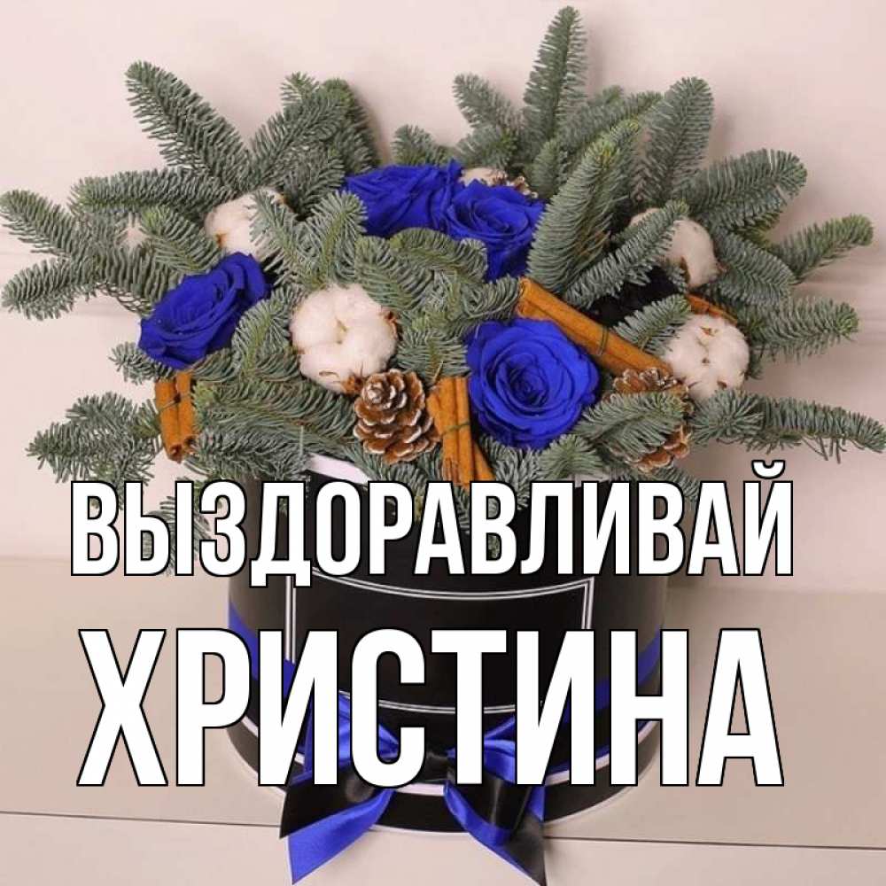 Открытка на каждый день с именем, Христина Выздоравливай короче кто то загрузил эти шишки Прикольная открытка с пожеланием онлайн скачать бесплатно 
