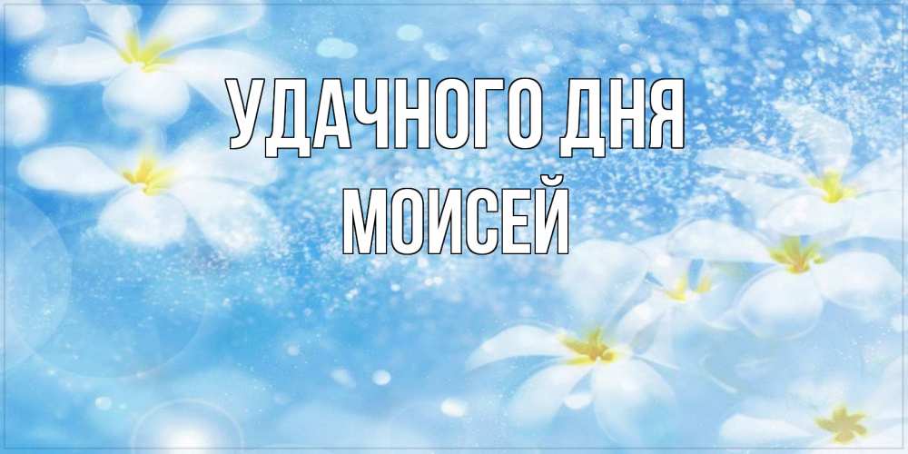 Открытка на каждый день с именем, Моисей Удачного дня прекрасное настроение Прикольная открытка с пожеланием онлайн скачать бесплатно 