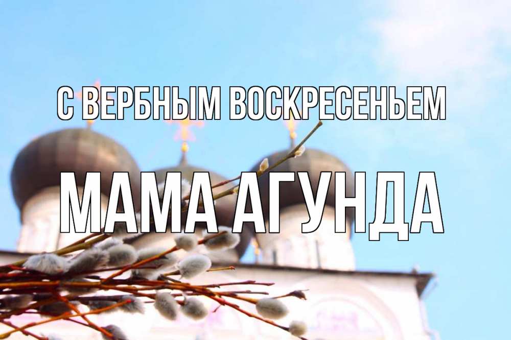 Открытка на каждый день с именем, Мама-Агунда С вербным воскресеньем верба Прикольная открытка с пожеланием онлайн скачать бесплатно 