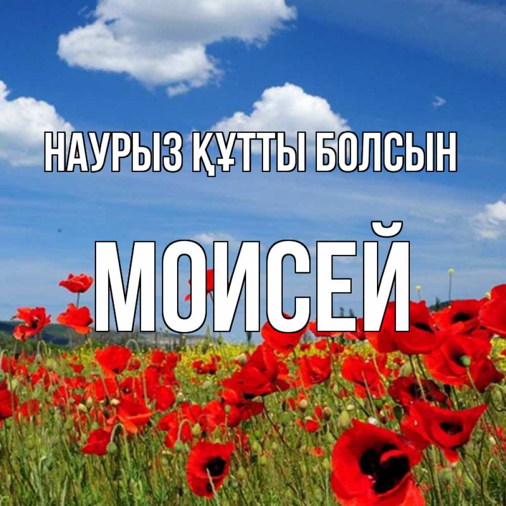Открытка на каждый день с именем, Моисей Наурыз құтты болсын наурыз  день 1 Прикольная открытка с пожеланием онлайн скачать бесплатно 