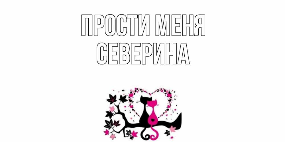 Открытка на каждый день с именем, Северина Прости меня коты Прикольная открытка с пожеланием онлайн скачать бесплатно 