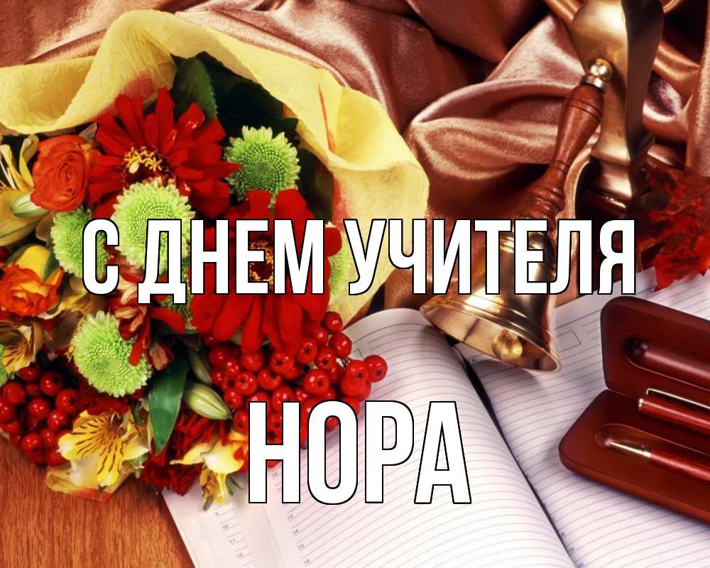 Открытка на каждый день с именем, Нора С днем учителя с днем учителя Прикольная открытка с пожеланием онлайн скачать бесплатно 