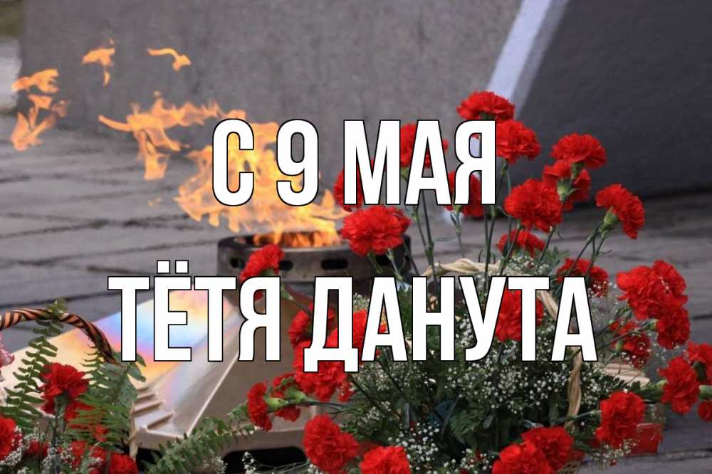 Открытка на каждый день с именем, Тётя-Данута С 9 мая 9 мая Прикольная открытка с пожеланием онлайн скачать бесплатно 