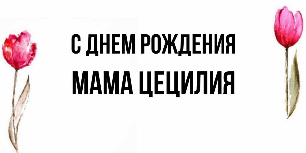 Открытка на каждый день с именем, Мама-Цецилия С днем рождения открытки акварелью с цветами Прикольная открытка с пожеланием онлайн скачать бесплатно 