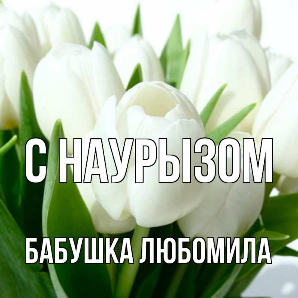 Открытка на каждый день с именем, Бабушка-Любомила С наурызом цветы Прикольная открытка с пожеланием онлайн скачать бесплатно 