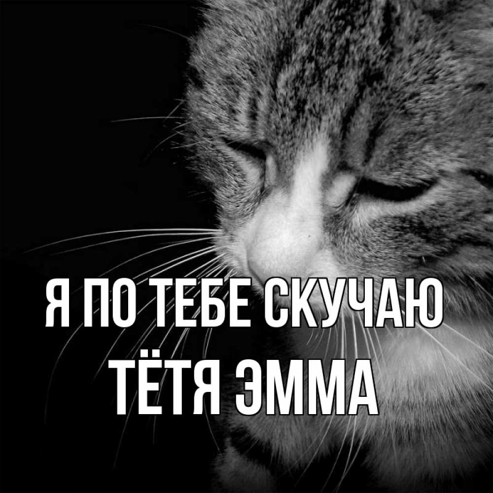 Открытка на каждый день с именем, Тётя-Эмма Я по тебе скучаю мне скучно Прикольная открытка с пожеланием онлайн скачать бесплатно 