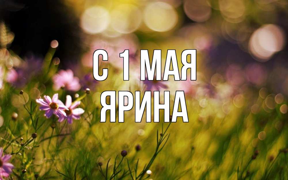 Открытка на каждый день с именем, Ярина С 1 мая С 1 мая Прикольная открытка с пожеланием онлайн скачать бесплатно 