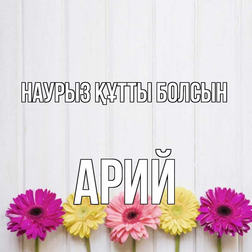 Открытка на каждый день с именем, Арий Наурыз құтты болсын женщинам 1 Прикольная открытка с пожеланием онлайн скачать бесплатно 