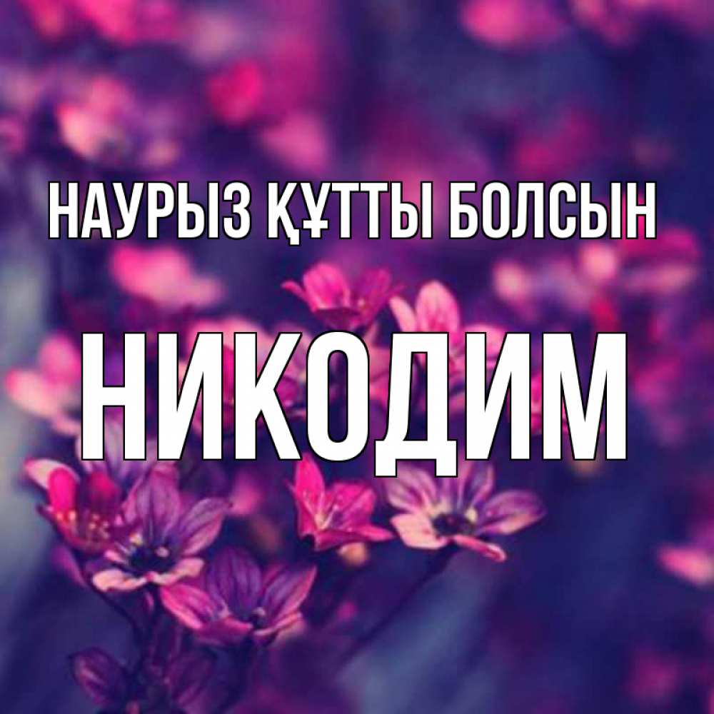 Открытка на каждый день с именем, Никодим Наурыз құтты болсын небольшие цветы 1 Прикольная открытка с пожеланием онлайн скачать бесплатно 