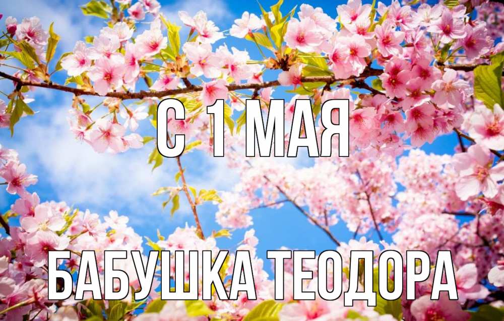 Открытка на каждый день с именем, Бабушка-Теодора С 1 мая С 1 мая Прикольная открытка с пожеланием онлайн скачать бесплатно 