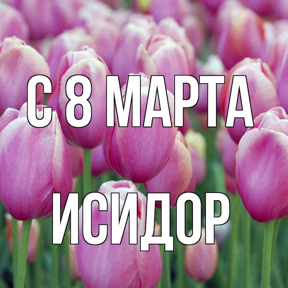 Открытка на каждый день с именем, Исидор С 8 МАРТА на международный женский день 3 Прикольная открытка с пожеланием онлайн скачать бесплатно 