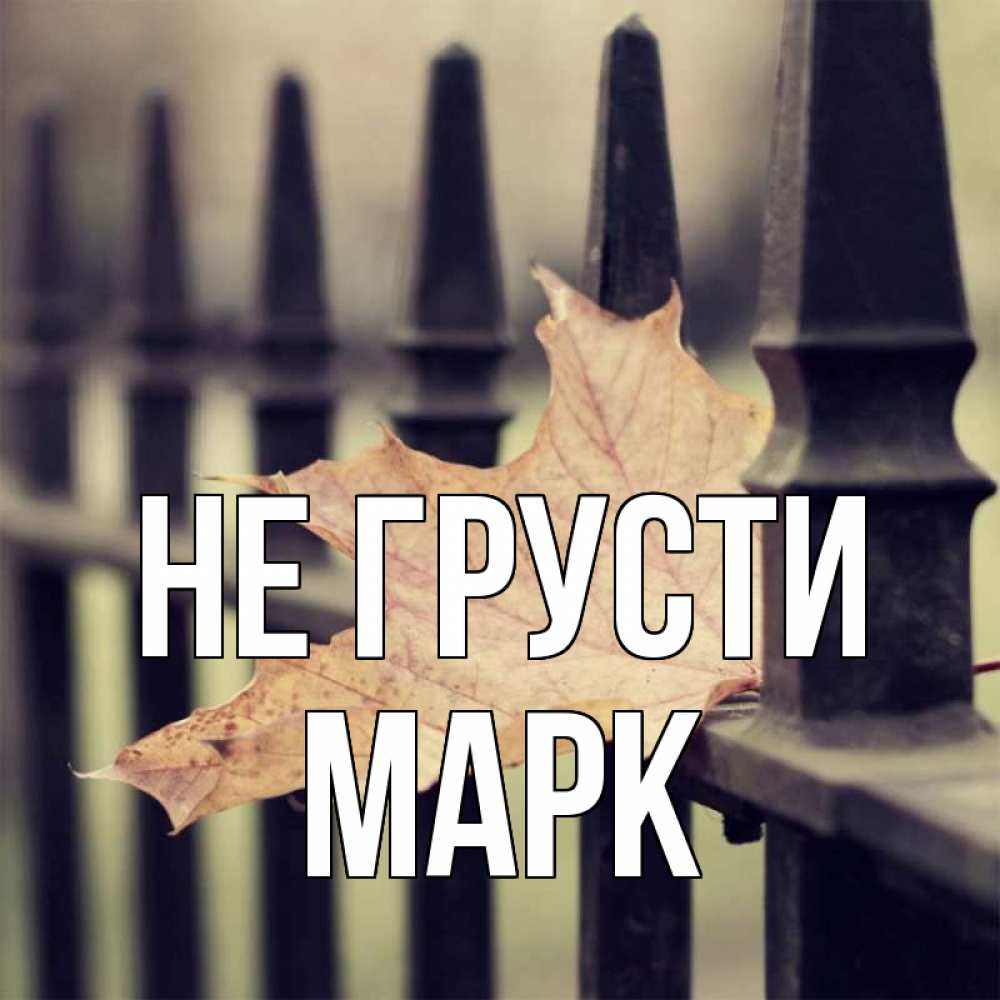 Открытка на каждый день с именем, Марк Не грусти лист клена Прикольная открытка с пожеланием онлайн скачать бесплатно 