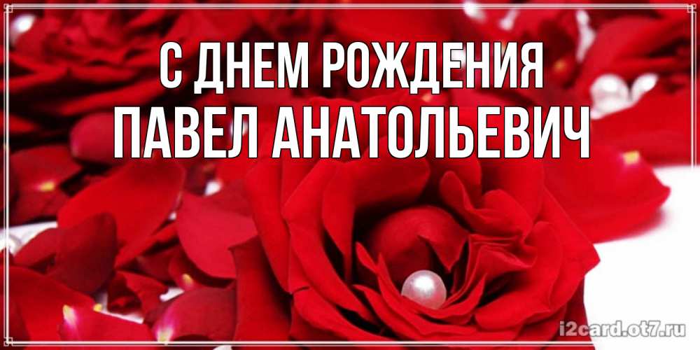 Открытка на каждый день с именем, Павел-Анатольевич С днем рождения роза с жемчужиной на открытке для любимых Прикольная открытка с пожеланием онлайн скачать бесплатно 