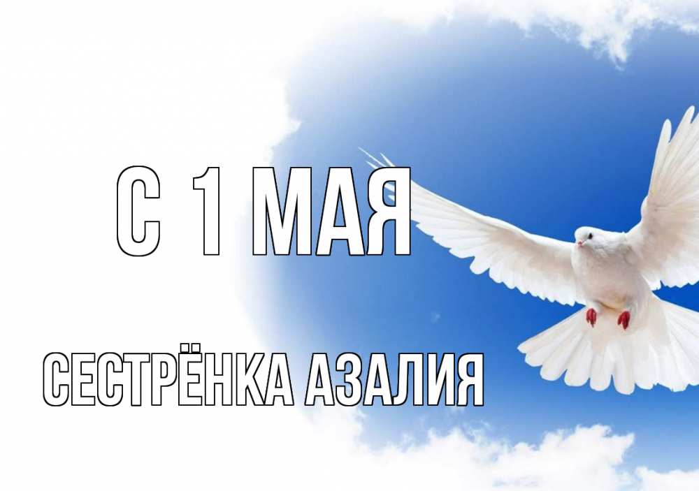 Открытка на каждый день с именем, Сестрёнка-Азалия С 1 мая С 1 мая Прикольная открытка с пожеланием онлайн скачать бесплатно 