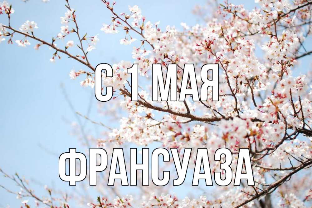 Открытка на каждый день с именем, Франсуаза С 1 мая С 1 мая Прикольная открытка с пожеланием онлайн скачать бесплатно 