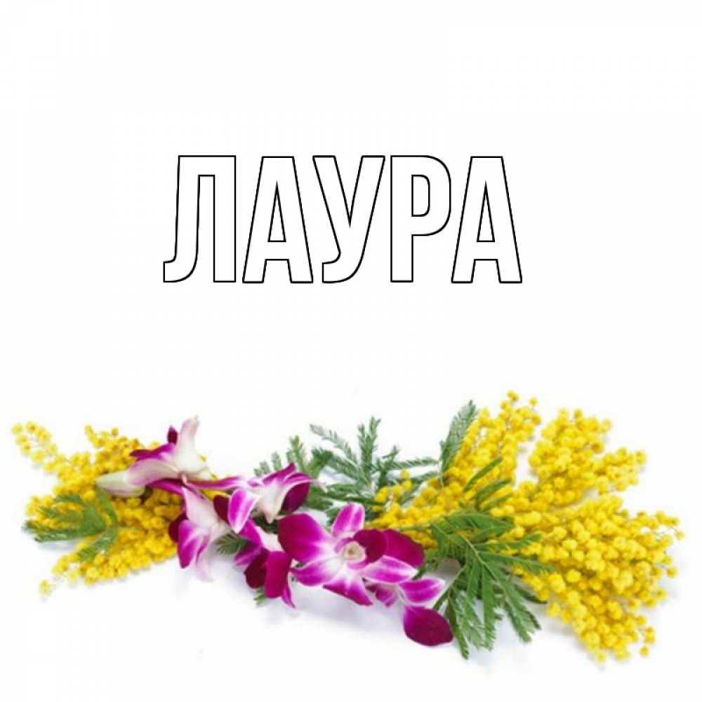 Открытка на каждый день с именем, Лаура Главная открытка на международный женский день с цветами  1 Прикольная открытка с пожеланием онлайн скачать бесплатно 