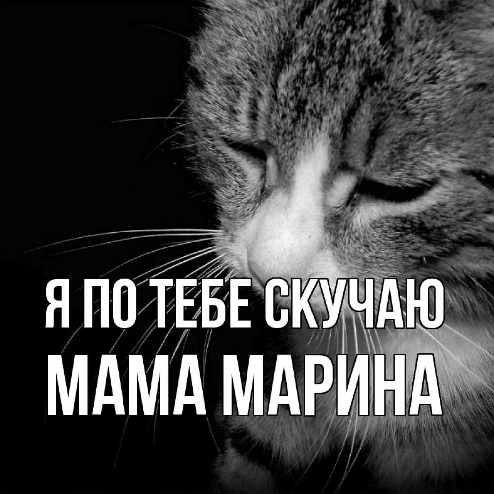 Открытка на каждый день с именем, Мама-Марина Я по тебе скучаю мне скучно Прикольная открытка с пожеланием онлайн скачать бесплатно 