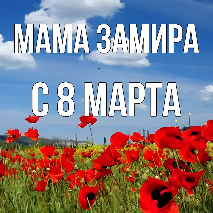 Открытка на каждый день с именем, Мама-Замира С 8 МАРТА международный женский день 1 Прикольная открытка с пожеланием онлайн скачать бесплатно 