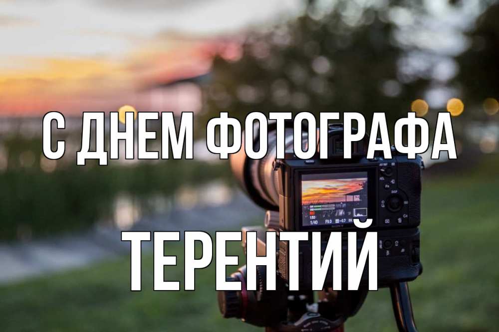 Открытка на каждый день с именем, Терентий С днем фотографа с днем фотографа Прикольная открытка с пожеланием онлайн скачать бесплатно 