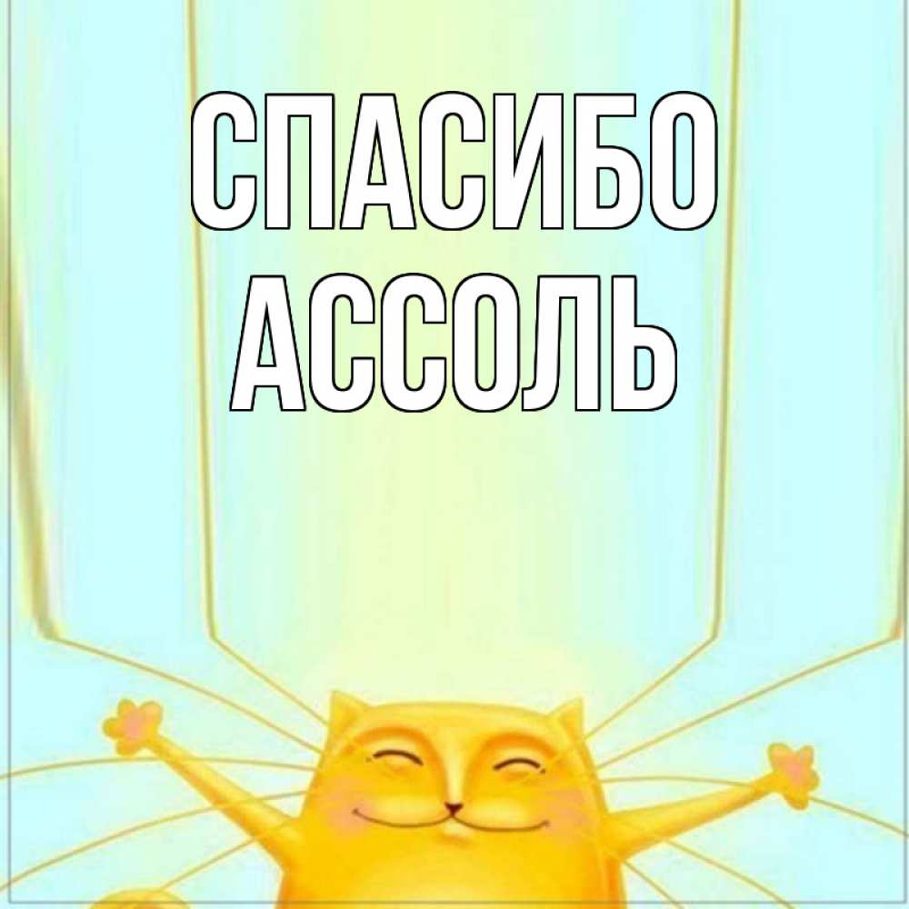 Открытка на каждый день с именем, Ассоль Спасибо кот с усами благодарит Прикольная открытка с пожеланием онлайн скачать бесплатно 