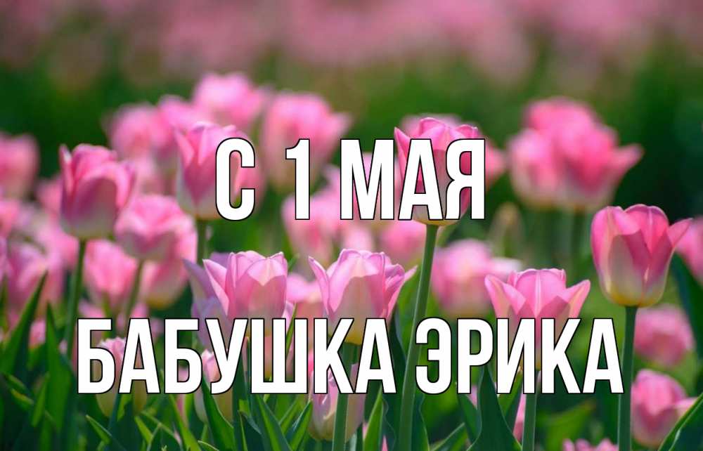 Открытка на каждый день с именем, Бабушка-Эрика С 1 мая С 1 мая Прикольная открытка с пожеланием онлайн скачать бесплатно 