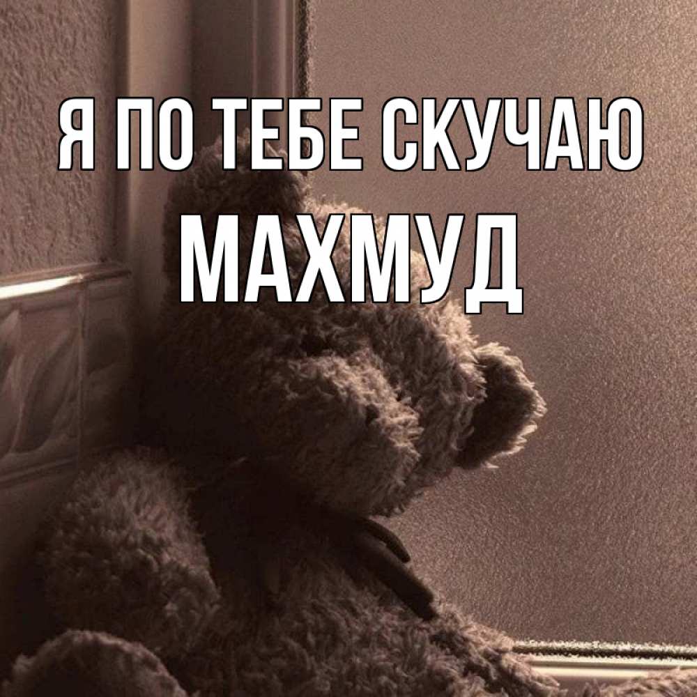 Открытка на каждый день с именем, Махмуд Я по тебе скучаю скучаем тут Прикольная открытка с пожеланием онлайн скачать бесплатно 