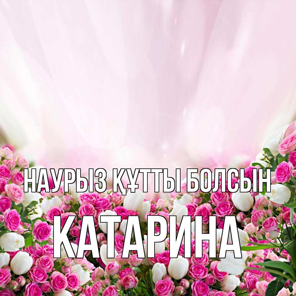 Открытка на каждый день с именем, Катарина Наурыз құтты болсын под снегом Прикольная открытка с пожеланием онлайн скачать бесплатно 