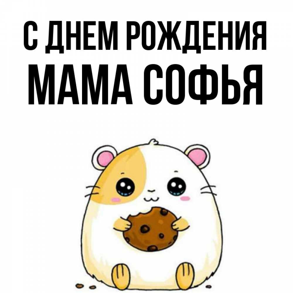 Открытка на каждый день с именем, Мама-Софья С днем рождения с днюхой Прикольная открытка с пожеланием онлайн скачать бесплатно 