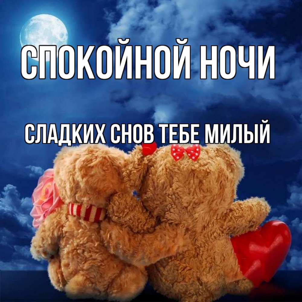 Картинка Спокойной ночи,  сладких снов тебе милый