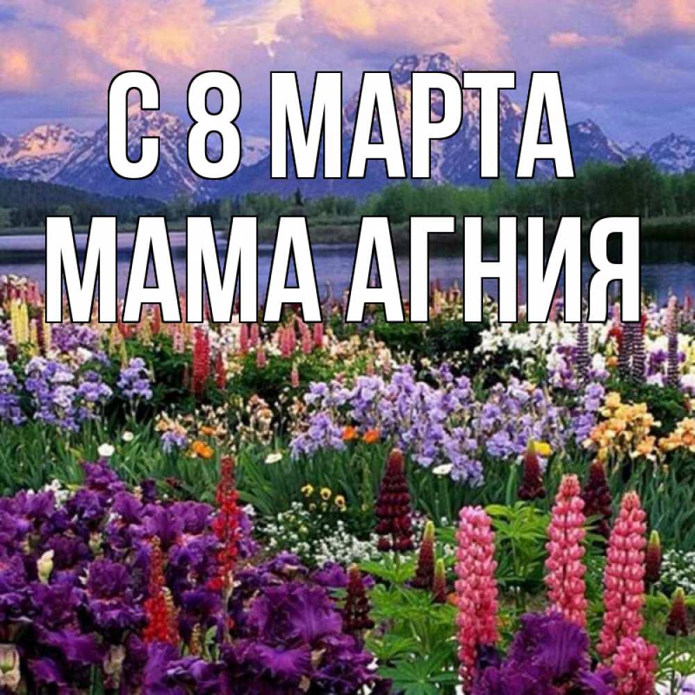 Открытка на каждый день с именем, Мама-Агния С 8 МАРТА международный женский день Прикольная открытка с пожеланием онлайн скачать бесплатно 