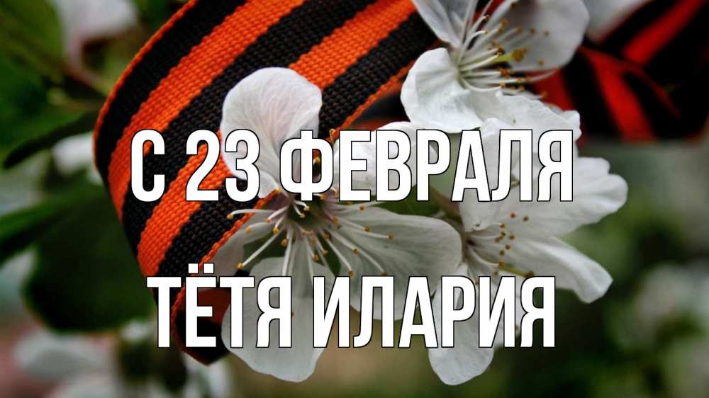 Открытка на каждый день с именем, Тётя-Илария С 23 февраля 23 февраля Прикольная открытка с пожеланием онлайн скачать бесплатно 