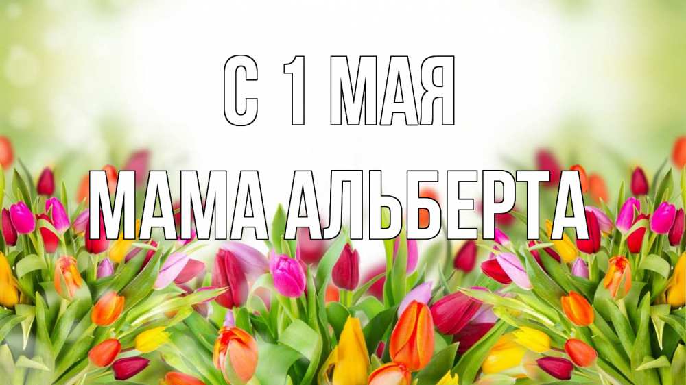 Открытка на каждый день с именем, Мама-Альберта С 1 мая С 1 мая Прикольная открытка с пожеланием онлайн скачать бесплатно 