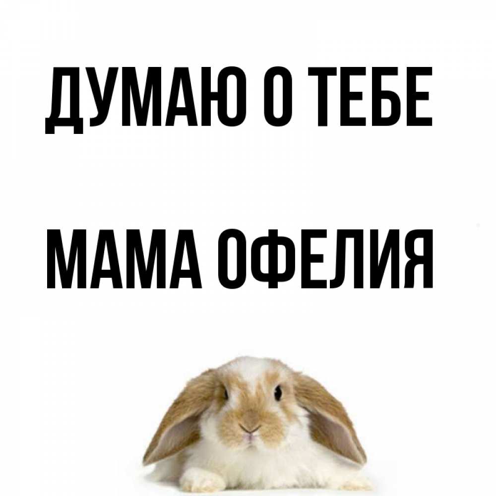 Открытка на каждый день с именем, Мама-Офелия Думаю о тебе подписать своими руками онлайн Прикольная открытка с пожеланием онлайн скачать бесплатно 