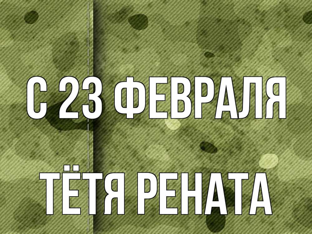 Открытка на каждый день с именем, Тётя-Рената С 23 февраля 23 февраля Прикольная открытка с пожеланием онлайн скачать бесплатно 