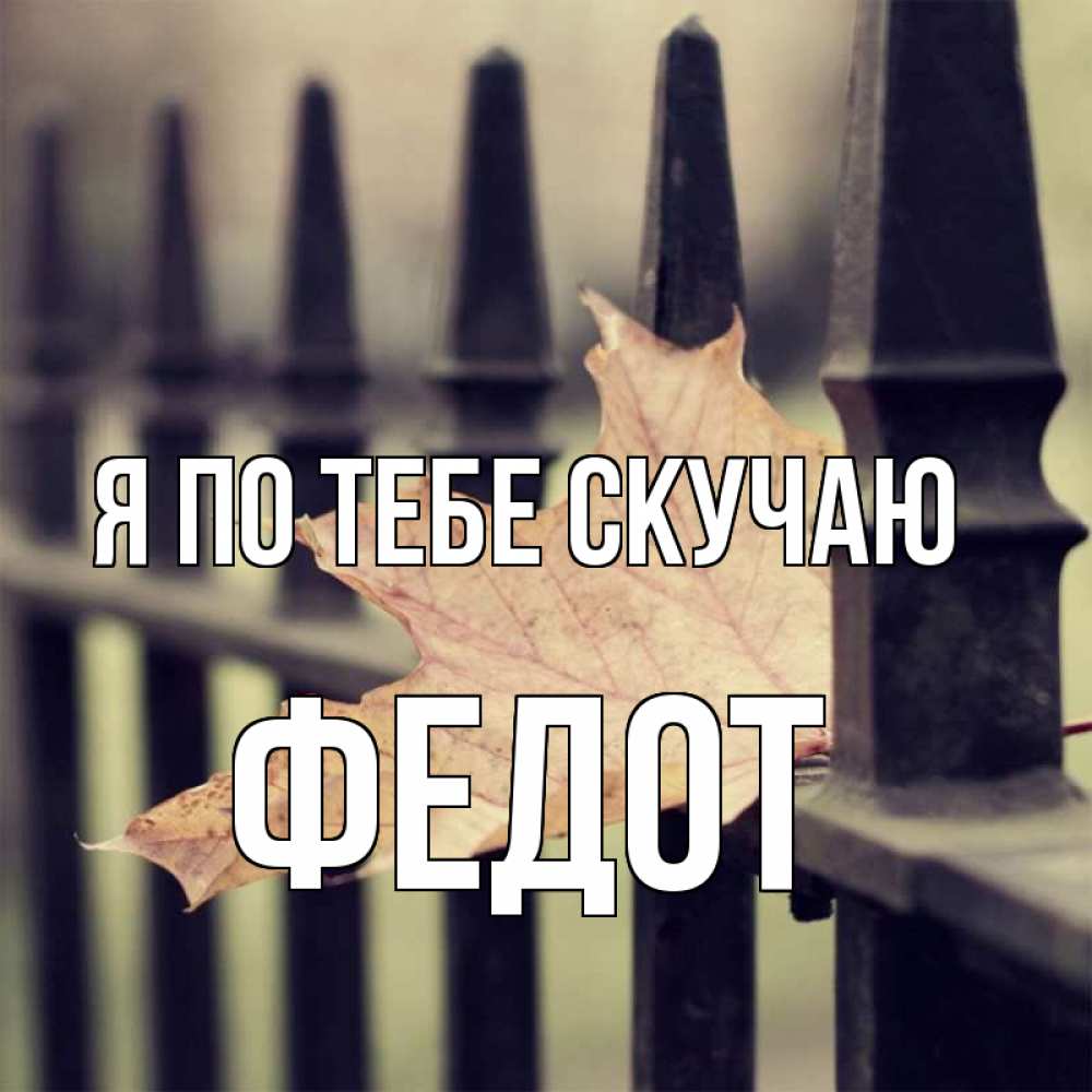 Открытка на каждый день с именем, Федот Я по тебе скучаю очень скучно Прикольная открытка с пожеланием онлайн скачать бесплатно 