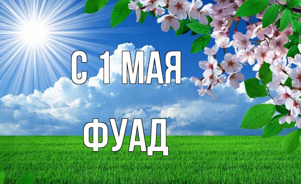Открытка на каждый день с именем, Фуад С 1 мая С 1 мая Прикольная открытка с пожеланием онлайн скачать бесплатно 