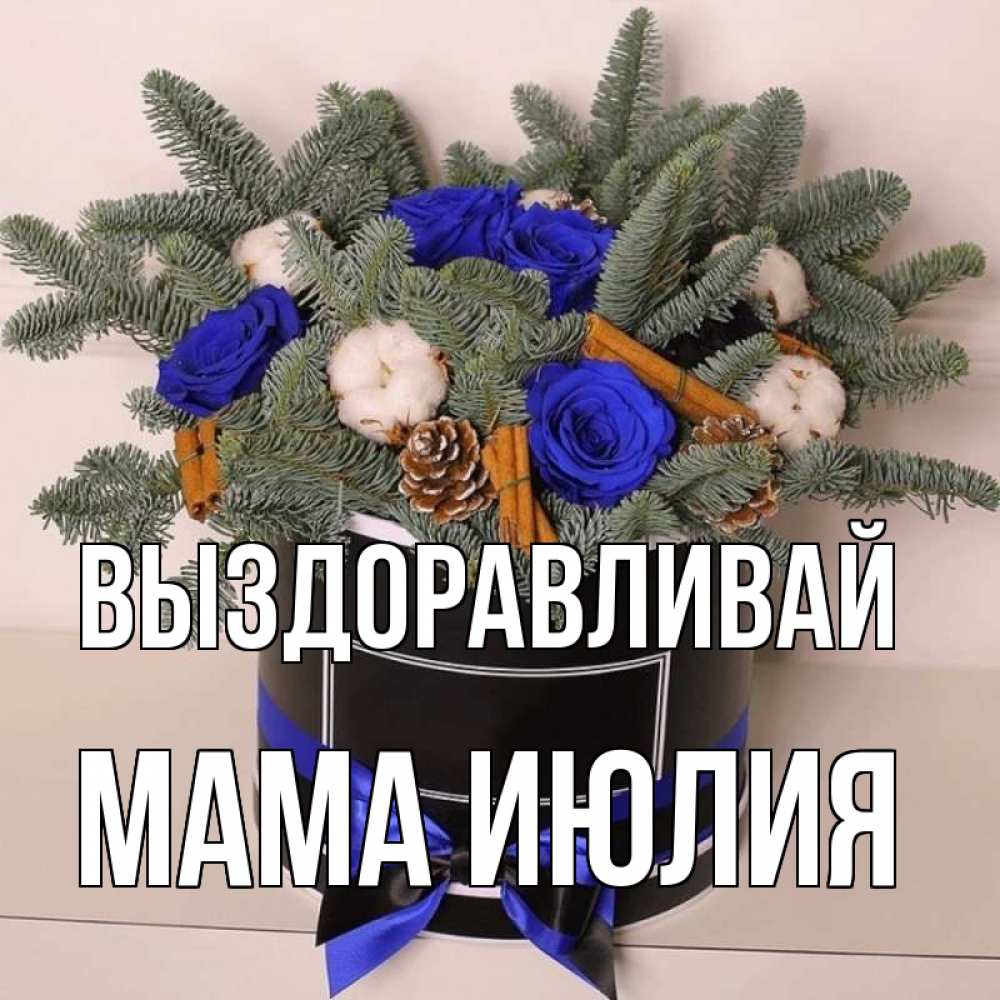 Открытка на каждый день с именем, Мама-Июлия Выздоравливай короче кто то загрузил эти шишки Прикольная открытка с пожеланием онлайн скачать бесплатно 