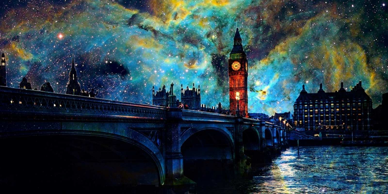 Открытка лондон биг бен Спокойной ночи 