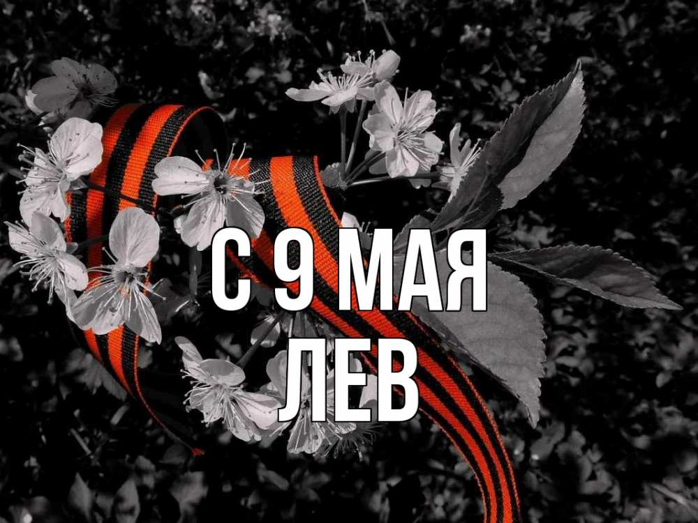 Открытка на каждый день с именем, Лев С 9 мая 9 мая Прикольная открытка с пожеланием онлайн скачать бесплатно 