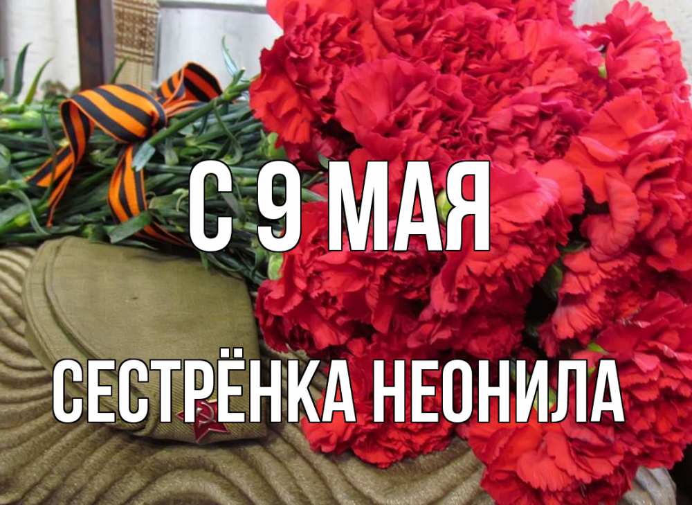 Открытка на каждый день с именем, Сестрёнка-Неонила С 9 мая 9 мая Прикольная открытка с пожеланием онлайн скачать бесплатно 