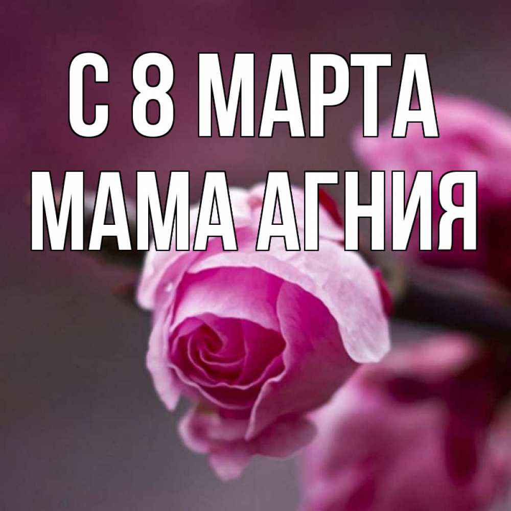 Открытка на каждый день с именем, Мама-Агния С 8 МАРТА весна Прикольная открытка с пожеланием онлайн скачать бесплатно 