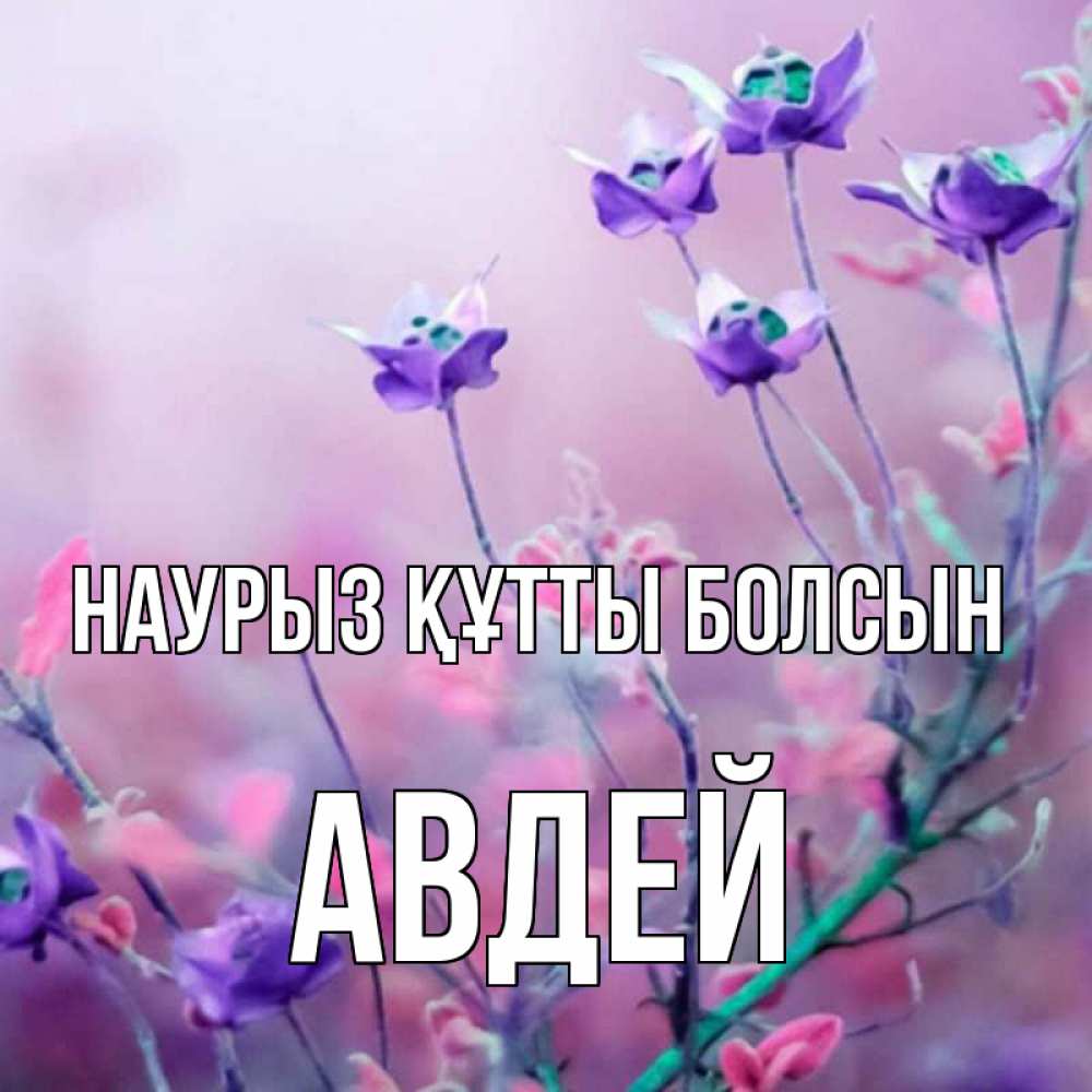 Открытка на каждый день с именем, Авдей Наурыз құтты болсын наурыз  2 Прикольная открытка с пожеланием онлайн скачать бесплатно 