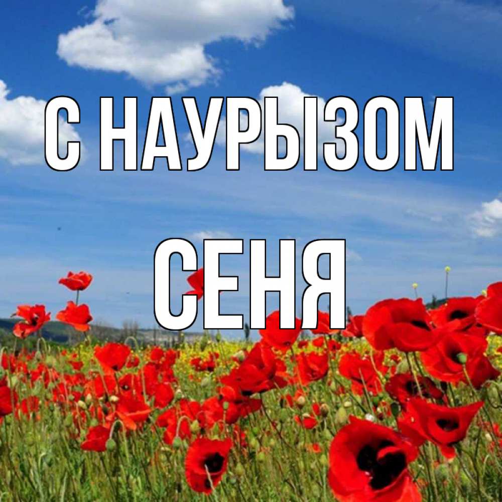 Открытка на каждый день с именем, Сеня С наурызом праздник весны наурыз очень красивая картинка Прикольная открытка с пожеланием онлайн скачать бесплатно 