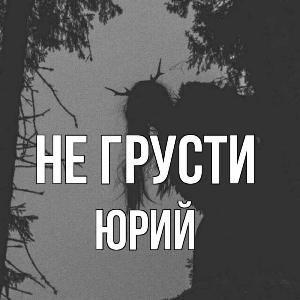 Открытка на каждый день с именем, Юрий Не грусти чудище лесное Прикольная открытка с пожеланием онлайн скачать бесплатно 