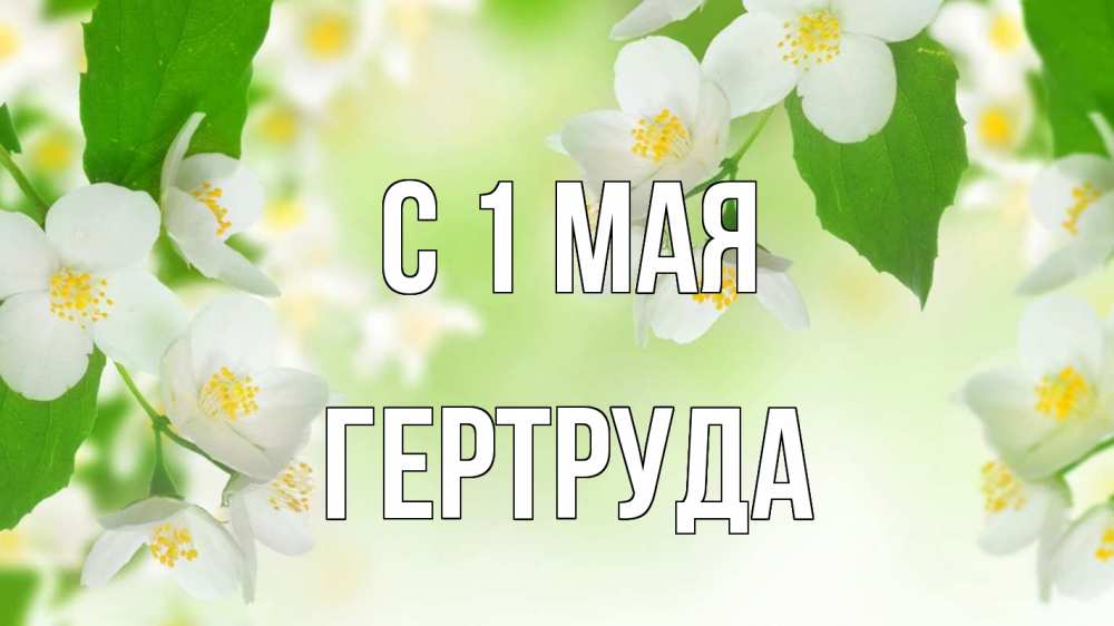 Открытка на каждый день с именем, Гертруда С 1 мая С 1 мая Прикольная открытка с пожеланием онлайн скачать бесплатно 