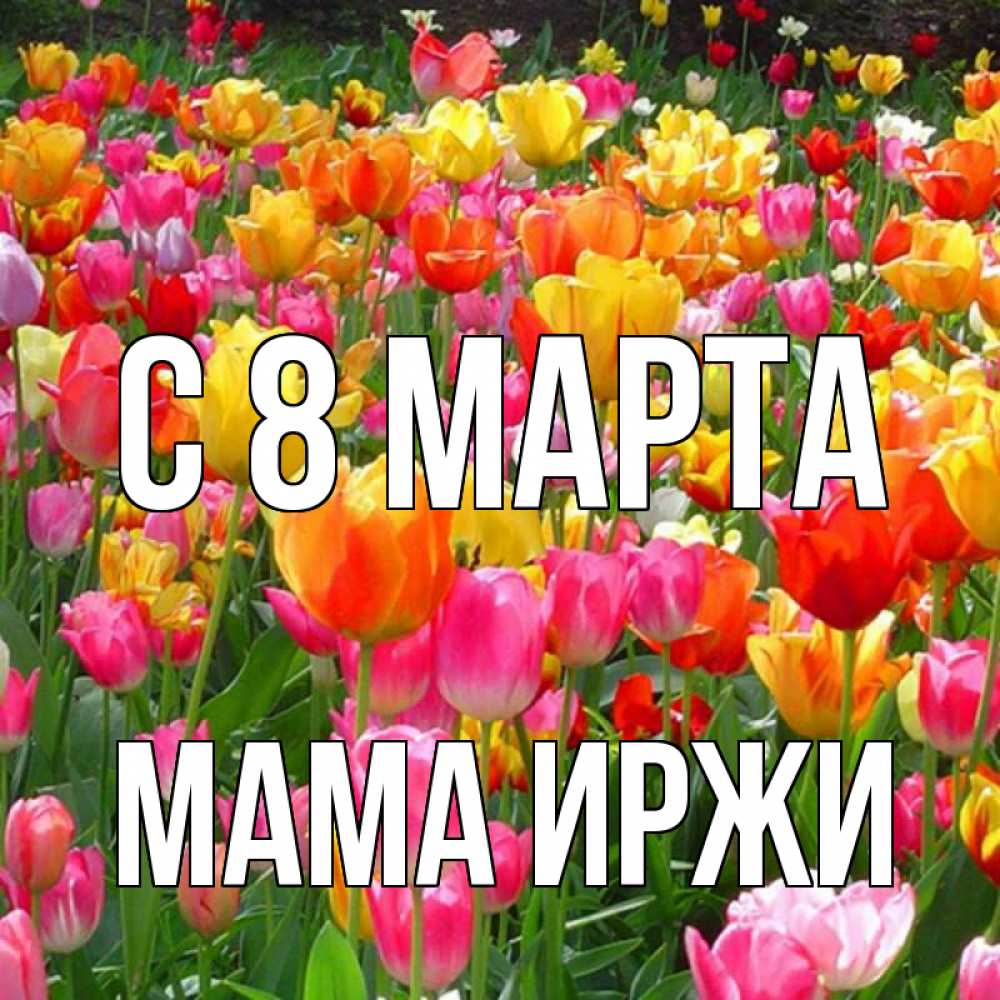 Открытка на каждый день с именем, Мама-Иржи С 8 марта на международный женский день Прикольная открытка с пожеланием онлайн скачать бесплатно 
